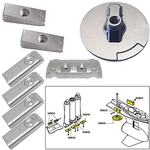 Tecnoseal 20816 — Tecnoseal Anode Kit w/Hardware - Mercury Verado 6 - Zinc