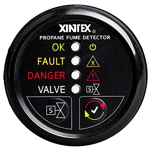 Fireboy-Xintex CW63839 — Fireboy-Xintex Propane Fume Detector w/Automatic Shut-Off & Plastic Sensor - No Solenoid Valve - Black Bezel Display