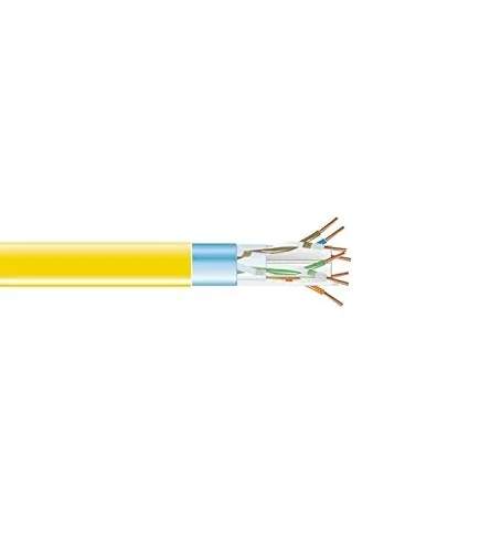 BLACK BOX CORPORATION EVNSL0604A-1000 — CAT6 400-MHZ SOLID ETHERNET BULK CABLE - SHIELDED (F/UTP), CMR PVC, YELLOW, 1000