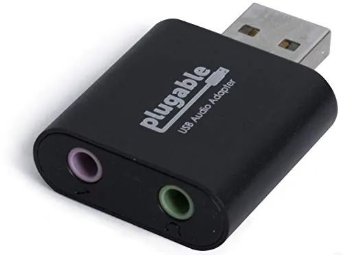 Plugable Technologies USB-AUDIO — USB AUDIO ADAPTER WITH 3.5MM SPEAKER-HEADPHONE AND MICROPHONE JACK, ADD AN EXTER