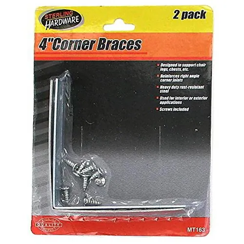 STERLING MT163 - Heavy Duty Corner Braces Set with Installation Screws