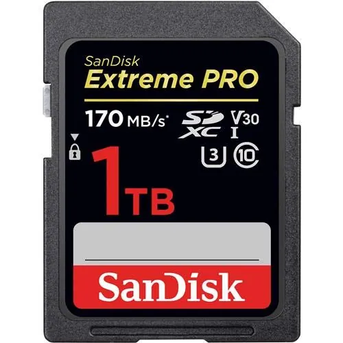 Western Digital SDSDXXY-1T00-ANCIN — SanDisk Extreme Pro SDXC Memory Card, 1TB, UHS-I, Up to 170MB/s read speeds