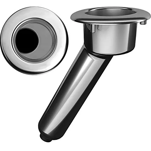 Mate Series C1030DS — Mate Series Elite Screwless Stainless Steel 30° Rod & Cup Holder - Drain - Round Top