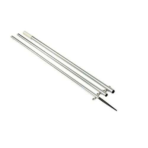 Lees Tackle MX8718CR — Lee's 18.5' Bright Silver Pole w/Black Spike Step Tube 1.5"