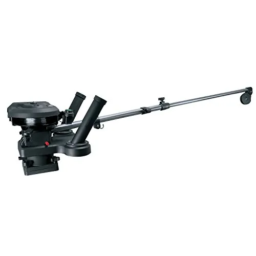 Scotty Fishing 1116 — Scotty 1116 Propack 60" Telescoping Electric Downrigger w/ Dual Rod Holders and Swivel Base