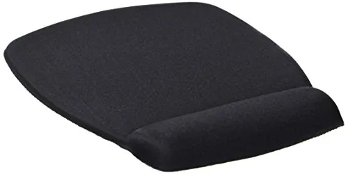 3M MW209MB — FOAM MOUSE PAD WITH WRIST REST MW209MB,FABRIC, BLACK, 6.8 IN X 8.6 IN X 0.75 IN