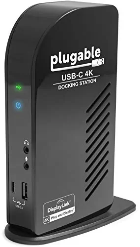 Plugable Technologies UD-ULTC4K — Plugable 4K USB-C Docking Station with Stand - 100W PD
