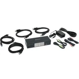 IOGear GCS1932 — 2-PORT DISPLAYPORT 1.2 KVMP SWITCH WITH USB 3.1 GEN1 HUB AND AUDIO (TAA COMPLIAN