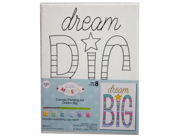 bulk buys CH506 - Dream Big: 6 x 8 Canvas Painting Kit for Inspiration