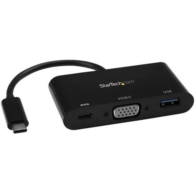 STARTECH CDP2VGAUACP — USB C VGA MULTIPORT ADAPTER - USB 3.0 PORT - 60W PD - CONNECT YOUR USB-C LAPTOP