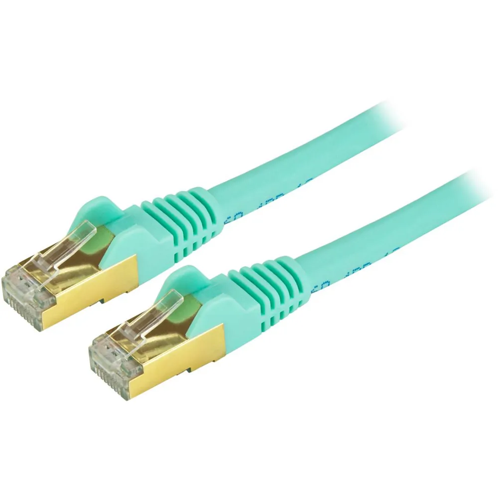 STARTECH C6ASPAT35AQ — CAT6A ETHERNET CABLE DELIVERS 10 GIGABIT CONNECTION FREE OF NOISE & EMI/RFI INTE