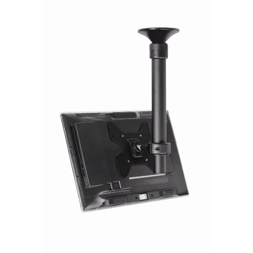 ATDEC DM6820 — Telehook Single display drop length adjustable ceiling LCD-LED-Plasma TV mount | Black - TELEHOOK range single display ceiling mount with short drop length...
