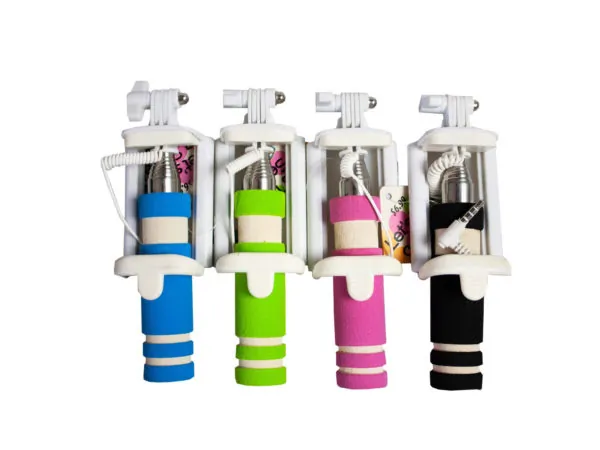 bulk buys GW688 - Compact Mini Selfie Stick for Smartphones and Action Cameras