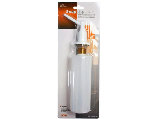 bulk buys GW772 - Elegant White Soap Dispenser for Home and Office Use