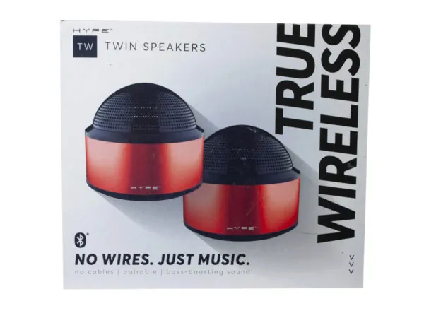 bulk buys CS120 - Hype Red True Wireless Twin Pairing Bluetooth Earbuds