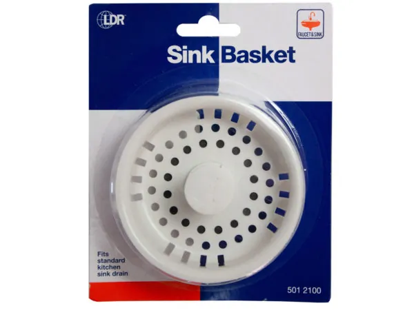 bulk buys GW767 - Universal White Sink Basket Replacement with Easy Installati