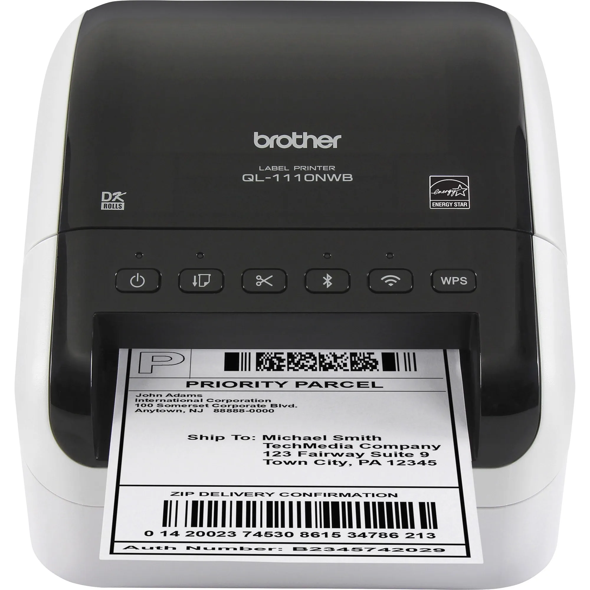 Brother QL1110NWB — QL-1110NWB - LABEL PRINTER - DIRECT THERMAL - USB HOST,WI-FI,LAN,USB,BLUETOOTH -