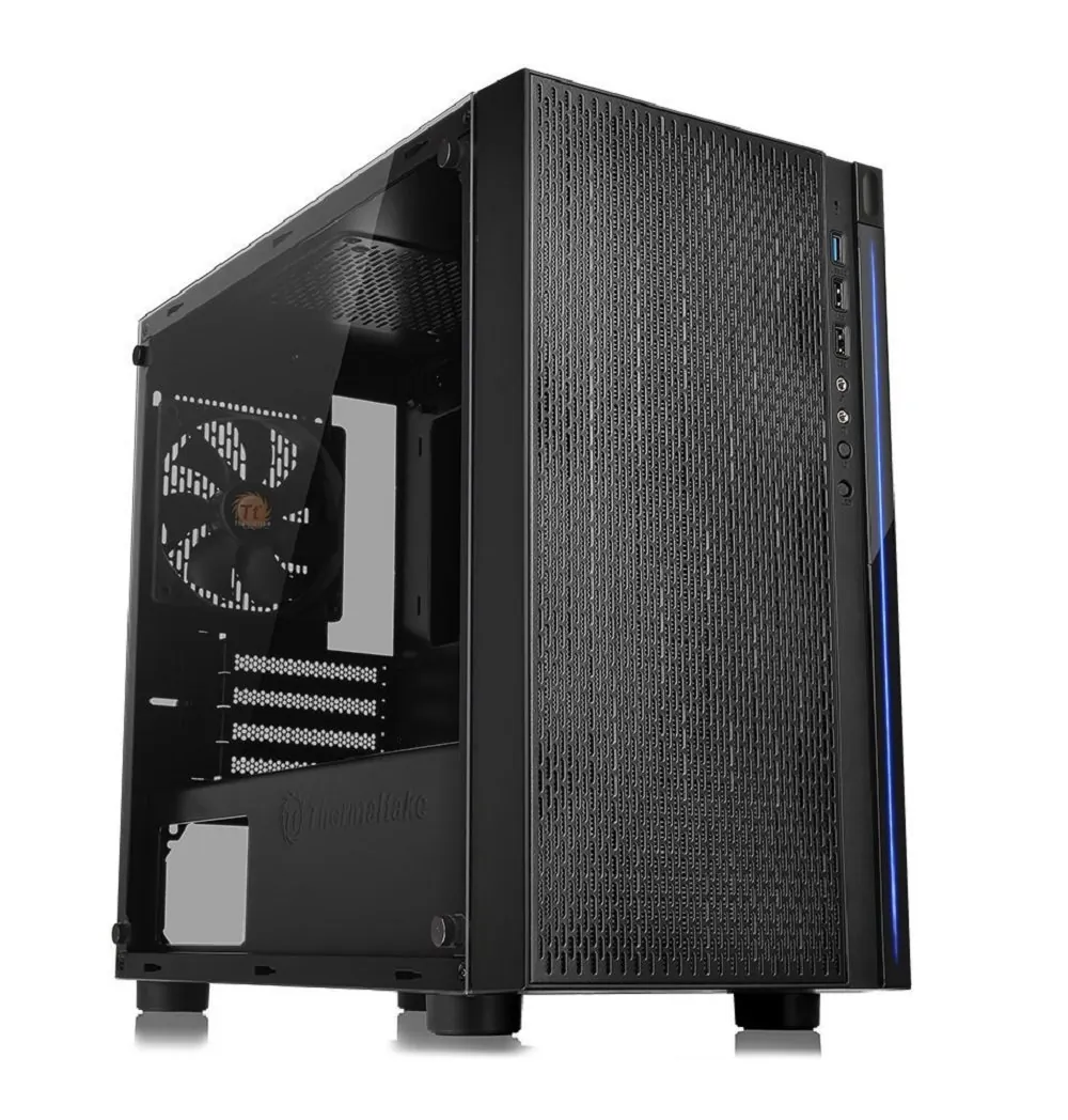 Thermaltake CA-1J4-00S1WN-01 — THERMALTAKE VERSA H18 TEMPERED GLASS EDITION MICRO CASE