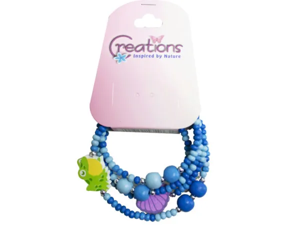 Bulk Buys DD364 — Frog-Themed Wrap Bracelet: Charming Nature-Inspired Design