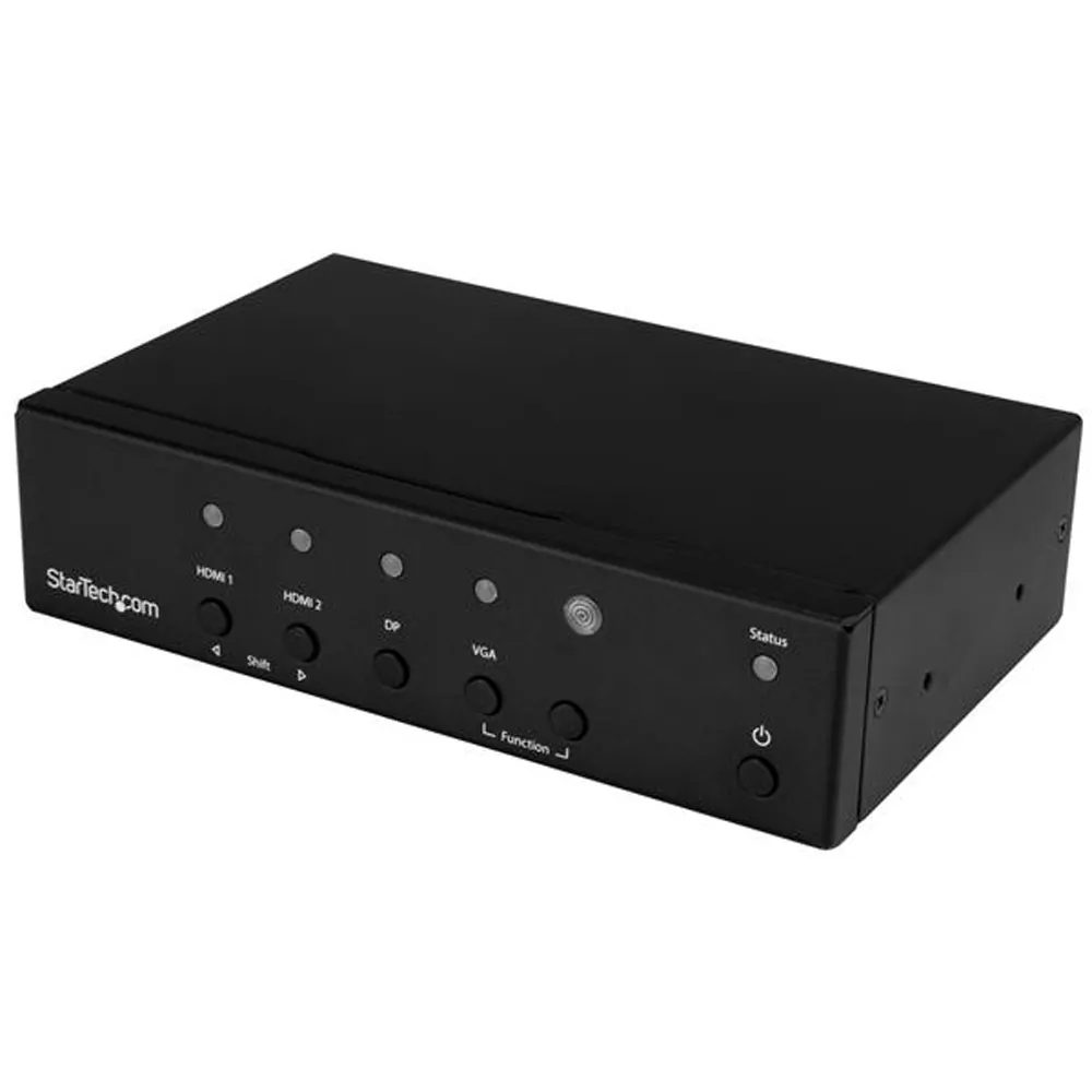 STARTECH HDVGADP2HD — SWITCH BETWEEN DISPLAYPORT, VGA OR TWO HDMI SOURCE DEVICES ON ONE DISPLAY, WITH