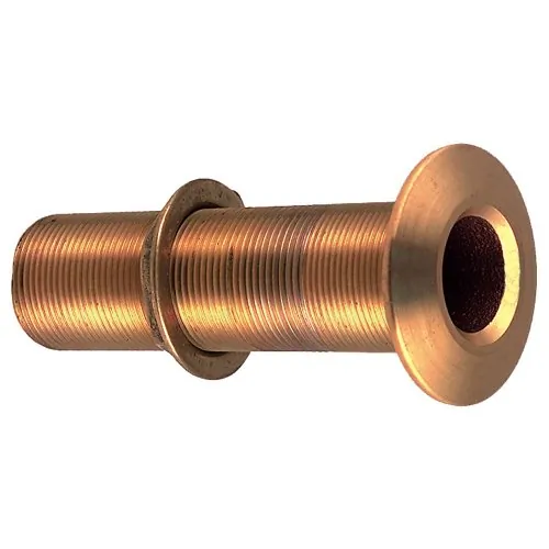 Perko 0348DP5PLB — Perko 3/4" Thru-Hull Fitting w/Pipe Thread Bronze Extra Long - Max Hull 5" Thick