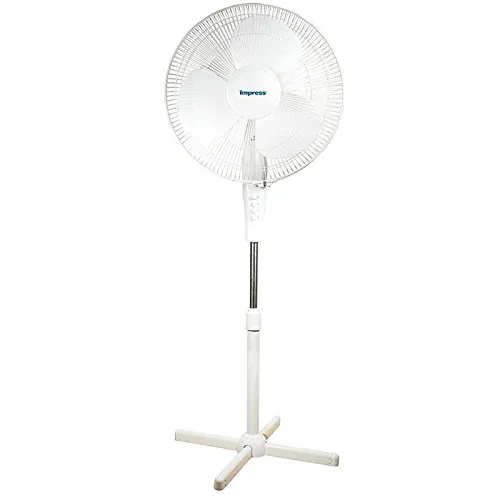 IMPRESS IM-724W — Impress 16" Oscillating Stand Fan (white) IM-724W