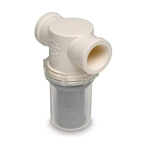 SHURFLO 253-321-01 — Shurflo by Pentair 1" Raw Water Strainer w/Bracket & Fittings - 50 Mesh