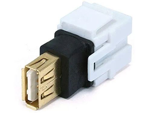 Monoprice 6561 — KEYSTONE JACK - USB 2F/F CPLR ADAPT WHT