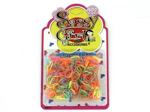sassy girl BE211 - Colorful Snag-Free Elastic Hair Bands - 400 Pack