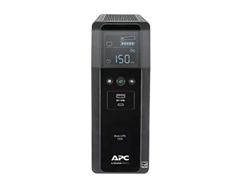 APC - Schneider Electric BN1500M2 — APC Back-UPS, BN1500M2, PRO BN 1500VA, 10 Outlets, 2 USB Charging Ports, LCD