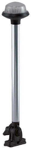 Perko 1637DP0CHR — Perko Fold Down All-Round Frosted Globe Pole Light - Vertical Mount - White