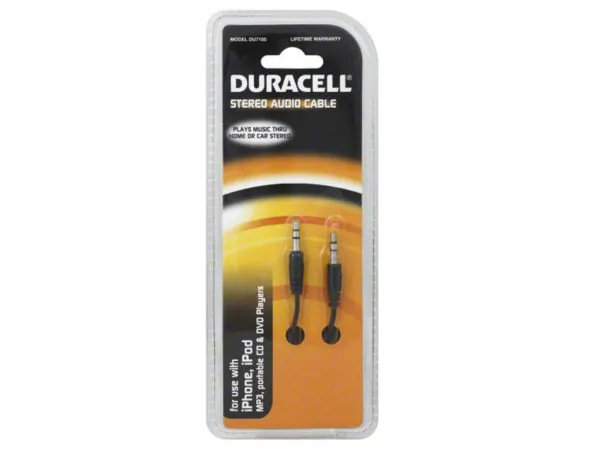 bulk buys EN707 - Duracell 10 ft Black Stereo Audio Cable - High Quality