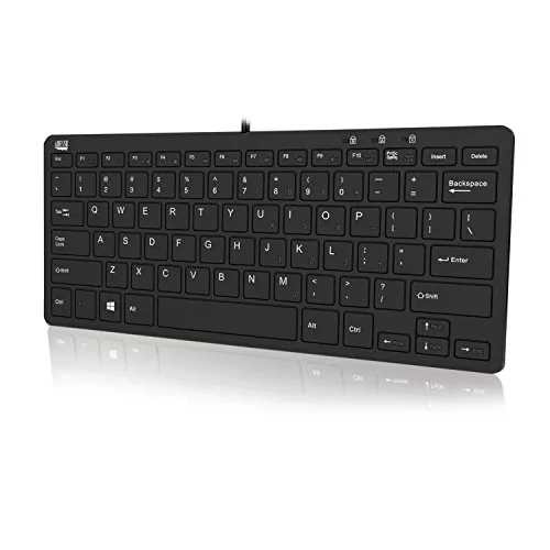 Adesso AKB-510HB — ADESSO SLIMTOUCH 11.25 INCH WIDE MINI MULTIMEDIA KEYBOARD WITH 2 USB HUBS ,SCISS