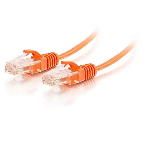 C2G 01175 — 1FT/0.3M CAT6 CABLE UTP SLIM 28AWG ORNG