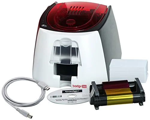 HID 3AX769 — Evolis Badgy100 ID Card Printer - Fast, Compact, Reliable