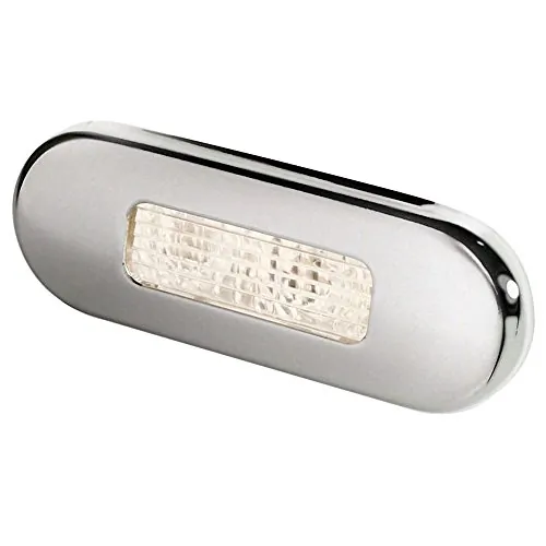 Hella Marine CW65435 — Hella Marine Oblong LED Courtesy Lamp with Stainless Steel Bezel