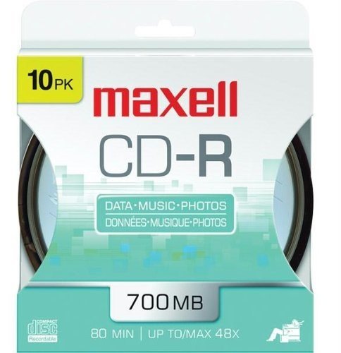 MAXELL Y69729 - Maxell 48x CD-R Media - 700MB - 120mm Standard - 10 Pack Spi