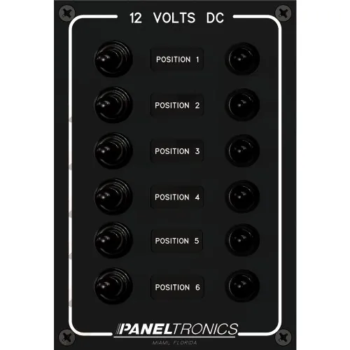 Paneltronics CW45291 - Paneltronics Waterproof Panel - DC 6-Position Toggle Switch 