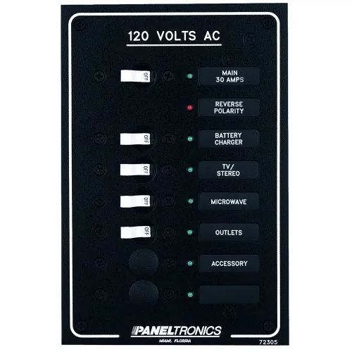 Paneltronics CW29773 - Paneltronics Standard AC 6 Position Breaker Panel & Main wLE