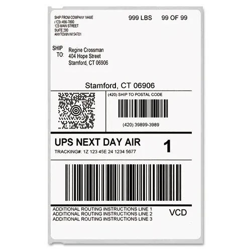 Newell Brands 1744907 — LW SHIPPING LABELS, EXTRA LARGE 4INCHX 6INCH