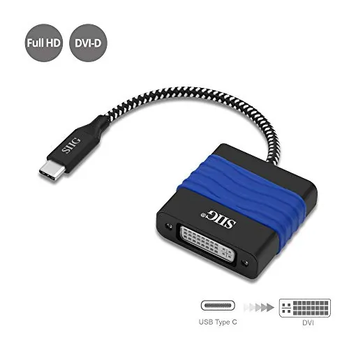 Siig CB-TC0711-S1 — ADAPTER - USB-C LEFT CONNECTOR - MALE LEFT GENDER - DVI-D RIGHT CONNECTOR - FEMA