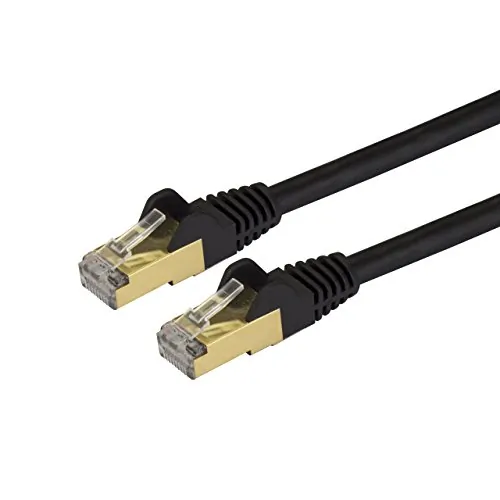STARTECH C6ASPAT9BK — CAT6A ETHERNET CABLE DELIVERS 10 GIGABIT CONNECTION FREE OF NOISE & EMI/RFI INTE
