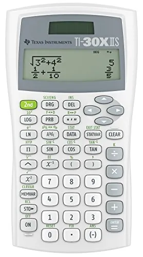 Texas Instruments 30XIIS/TBL/1L1/BN - Texas Instruments TI-30X IIS Scientific Calculator - White