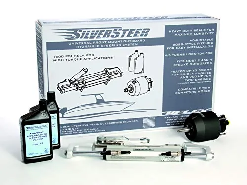 Uflex USA CW63075 — Uflex SilverSteer™ 2.0 High-Performance Front Mount Outboard Hydraulic Steering System - 1500PSI FM V2