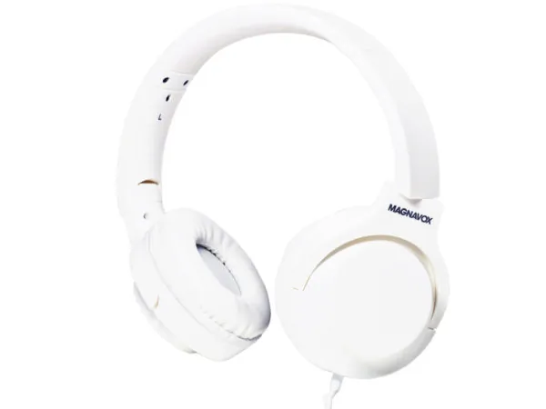 Bulk Buys EN663 — Magnavox Extreme Bass Foldable Stereo Headphones - White