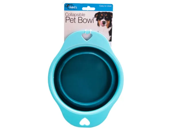 bulk buys DI666 — Heart-Shaped Collapsible Pet Bowl - Portable & Easy to Use