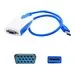 ADDON USB32VGA — USB 2.0 (A) MALE TO VGA FEMALE BLUE ADAPTER (USB 2.0 OR LOWER WILL RESULT IN THE