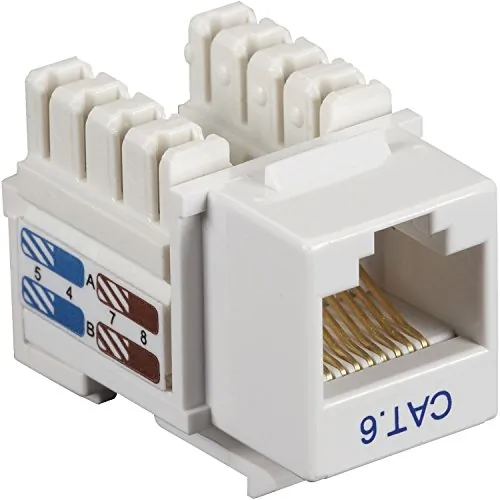 BLACK BOX CORPORATION CAT6J-WH-25PAK — BASIC JACK THAT MEETS OR EXCEEDS INDUSTRY STANDARDS. SUITABLE FOR 22 26 AWG STRA