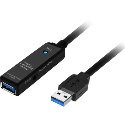 Siig JU-CB0D11-S1 — ACTIVE REPEATER CABLE - USB 3.0 LEFT CONNECTOR - MALE LEFT GENDER - USB 3.0 RIGH