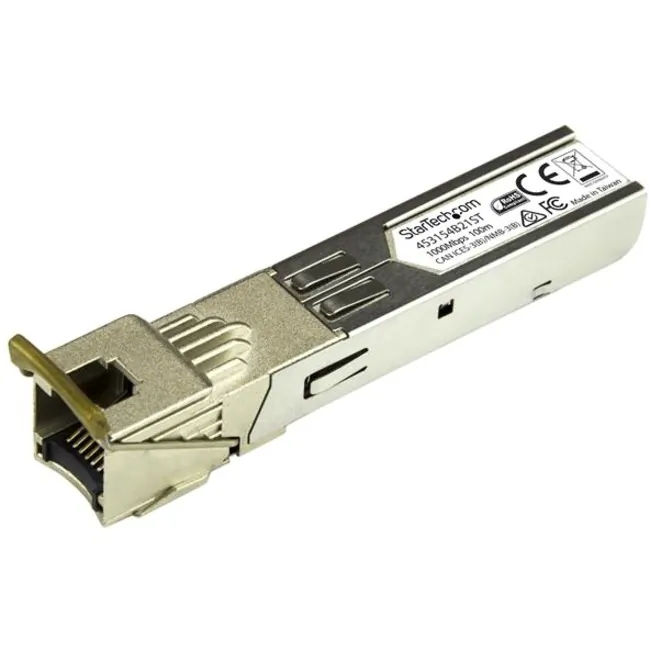 STARTECH 453154B21ST — HPE 453154-B21 Compatible SFP Module - 1000BASE-T - 1GE Gigabit Ethernet SFP SFP to RJ45 Cat6/Cat5e - 100m - HPE 453154-B21 Compatible SFP - 1000BASE-T 1Gbps - 1GbE Module - 1GE Gigabit Ethernet SFP Copper Transceiver - 100m (328ft) - RJ-45 Connector - Hot-Swappable & MSA Compliant - Lifetime Warranty